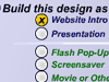 Screenshot of build the design dialog.