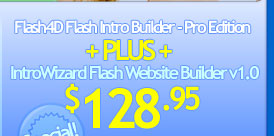 Buy Flash4D Pro Edition and IntroWizard Flash Website Builder for $128.95